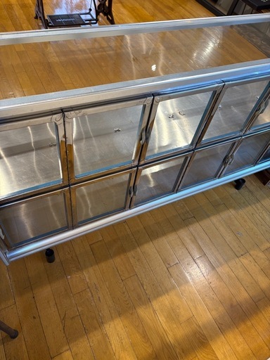 インダストリアル ガラスショーケース 業務用 ディスプレイ 収納