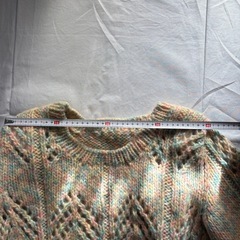 セーター　ハンドメイド　白の画像