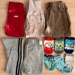 秋冬用　100サイズ　長袖 長ズボン 46枚 ＋ 靴下 6足 セット　まとめ売り　男の子　子供服の画像