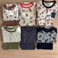 秋冬用　100サイズ　長袖 長ズボン 46枚 ＋ 靴下 6足 セット　まとめ売り　男の子　子供服の画像