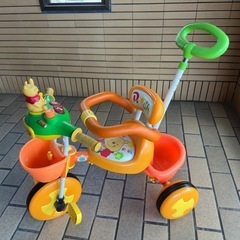 ディズニープーさん コントロールバー付三輪車の画像