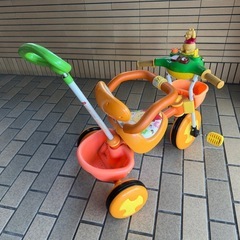 ディズニープーさん コントロールバー付三輪車の画像