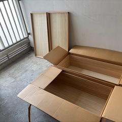 桐箪笥・大容量天然木収納・ボックス 2個セットの画像