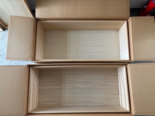 【値下げ！】桐箪笥・大容量天然木収納ボックス 桐箪笥・大容量天然木収納・ボックス 2個セット