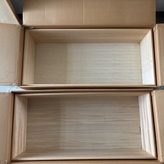 桐箪笥・大容量天然木収納・ボックス 2個セットの画像