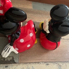 ミッキーand ミニーマウスの貯金箱(陶器製)の画像