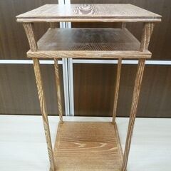 破損部分あり 要修理 茶道 茶道具 更好棚 こうこうだな 三段 中古 木製 苫小牧西店の画像