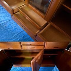 【お引取 限定】食器棚　1350×400×1900　大型収納家具　＊059-Hの画像