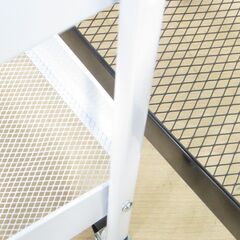 キッチンワゴン 木製天板 アイアンフレーム　お客様組立　キャスター　新品の画像