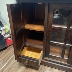 木製　キャビネット　棚　アンティーク　レトロの画像
