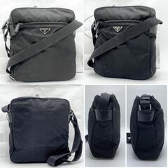 PRADA プラダ テスートナイロン レザー サコッシュ ショルダーバッグ メッセンジャーバッグ クロスボディ 三角ロゴプレート トライアングルロゴプレート 白タグ 肩掛け 斜め掛け レディース メンズ ユニセックスの画像