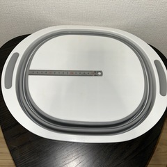 折りたたみ　#バケツ シリコン製 10L グレー ホワイトの画像