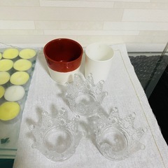 ろうそく　キャンドルホルダー　セット　candle 防災グッズやクリスマス　サプライズにの画像