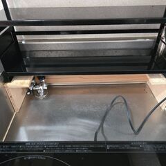 ガスコンロと置き換え可　2口 IHクッキングヒーター 1400W 脚付 IHK-W12S-B　＋　山崎実業タワーシリーズ　シンク上キッチン収納ラックの画像