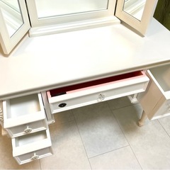 アンティーク ドレッサー ロココ ホワイト プリンセスの画像