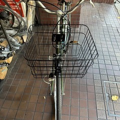 27インチ　外装6段変速　LEDオートライト付き　カーキ色の画像