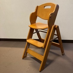 日本製ハイローチェア　木製スライドチェア　子ども椅子の画像