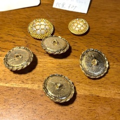 ボタン ゴールド フェイクパールの画像