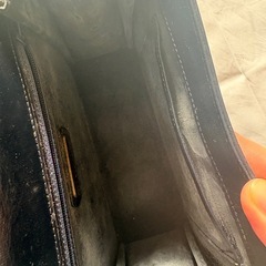 革製　ハンドバッグ　ブラックの画像