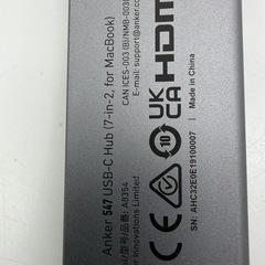 【ドリーム川西店御来店限定】☆ジモティー見たよ♪割引☆Anker USB Type-Cハブ　for MacBook／クリーニング済み【99560000037760】の画像