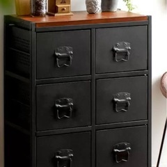 ヴィンテージウッドアイアンチェスト BILLS(ビルズ) 6ドロワータイプの画像