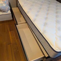 東京インテリア×フランスベッド　ダブルベッド　マットレス付きの画像