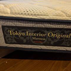 東京インテリア×フランスベッド　ダブルベッド　マットレス付きの画像