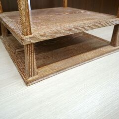 現状品 破損部分あり 要修理 茶道 茶道具 桑小卓 くわこじょく 組み立て式 中古 木製 苫小牧西店の画像