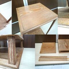 現状品 破損部分あり 要修理 茶道 茶道具 桑小卓 くわこじょく 組み立て式 中古 木製 苫小牧西店の画像