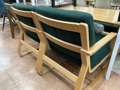 ☘️無印良品/*MUJI☘️3点ダイニングセット☘️人気モデル☘️オーク材☘️椅子替えカバー付き☘️グリーン☘️ナチュラル☘️ウッド☘