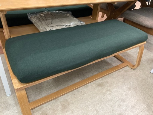 ☘️無印良品/*MUJI☘️3点ダイニングセット☘️人気モデル☘️オーク材☘️椅子替えカバー付き☘️グリーン☘️ナチュラル☘️ウッド☘