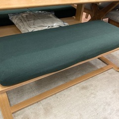 ☘️無印良品/*MUJI☘️3点ダイニングセット☘️人気モデル☘️オーク材☘️椅子替えカバー付き☘️グリーン☘️ナチュラル☘️ウッド☘️2717の画像