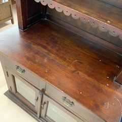 美原店 アンティーク カップボード 飾り棚 ディスプレイ　店舗什器の画像