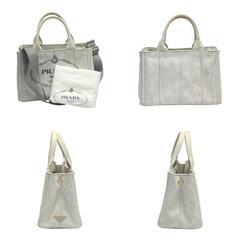 プラダ 1BG439 トートバッグ ビアンコ  PRADA カナパトート キャンバスの画像