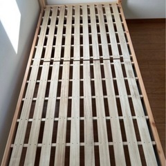 無印良品　シングルベッド　パイン材　マットレス付きの画像