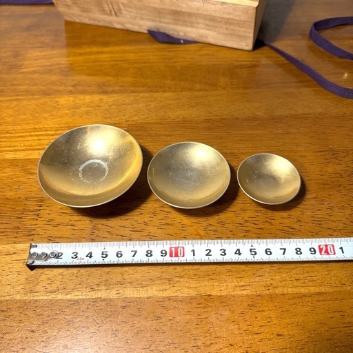 レア 三井金属工芸 屠蘇器セット お屠蘇 金メッキ 洋銀 24KGP 骨董品