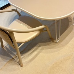 購入者様決定★キッズテーブル　グレージュ色　ナチュラル　ちゃぶ台の画像