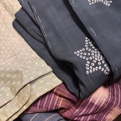 お取引中　【無料】着物 帯 男物 大島 半幅帯　アンティークなど色々 素材 まとめて の画像