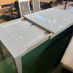 【愛品館八千代店】シギヤマ家具　伸長式ベンチダイニング4点SET 　ABBY130　②の画像