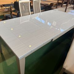 【愛品館八千代店】シギヤマ家具　伸長式ベンチダイニング4点SET 　ABBY130　②の画像