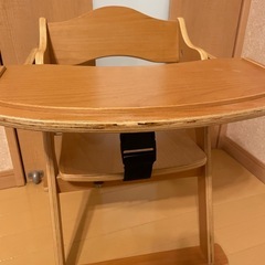 アイリスオーヤマ　木製テーブル付ローチェアA2753 ベビーチェアの画像