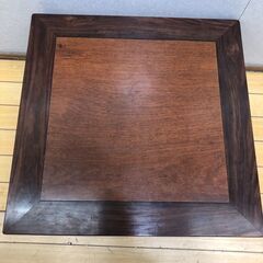  昭和十七年 検印あり 無垢材 座卓 ローテーブル 正方形 和家具 古家具 戦前 戦中 木製 65cm　【糸島市内 送料無料】251215-3の画像
