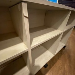 【0円・即引取】横型6段収納ボックス キャスター付き｜店舗使用品の画像