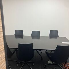 【多少の使用感あり】会議用テーブル ミーティングテーブル 椅子6脚セットの画像