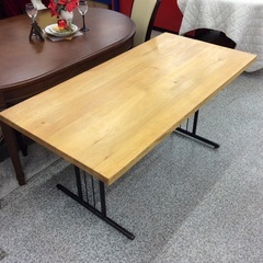 【リビングでもダイニングでも】ダイニングテーブル 関家具 食卓テーブル リビングテーブル アイアンフレーム：ナチュラルの画像