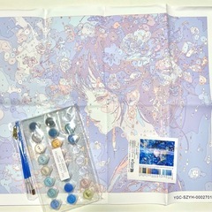 大人の塗り絵　ペイントナンバー　数字絵キット　アクリル絵の具　雨時のひそやかな余韻の画像