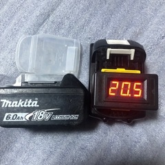 ⑥マキタ18v、純正バッテリーBL1860B、中古美品、２個の画像