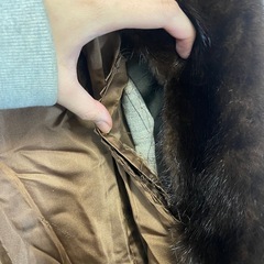 Moon Bat fun 毛皮 ブラウン 本毛皮 ミンク ファーコートの画像
