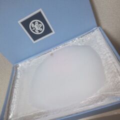 未使用　たち吉　淡雪　厚ガラス盛皿　雪解けのようなお皿です　20×30㎝の画像