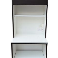 美品 ニトリ レジューム 60 ダークブラウン 食器棚